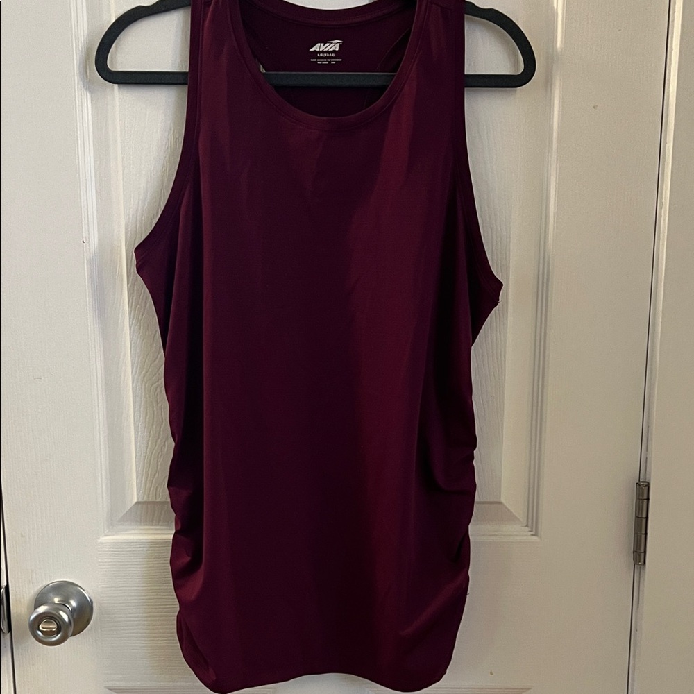 Maroon Sleeveless Women's Ruched Top